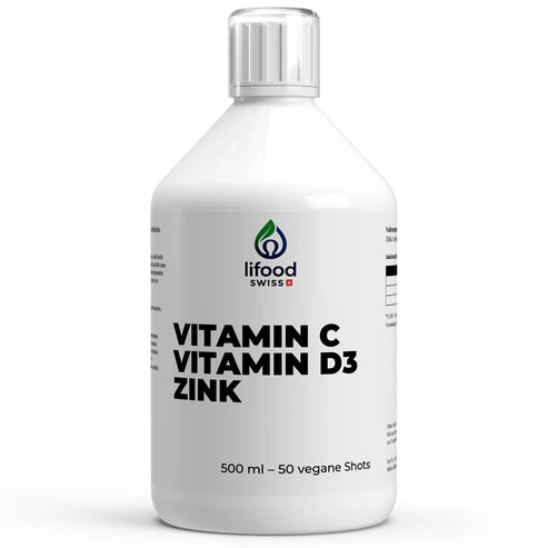 Shots Vitamine C + D3 + Zinc – Booster immunitaire liquide pour le soutien quotidien