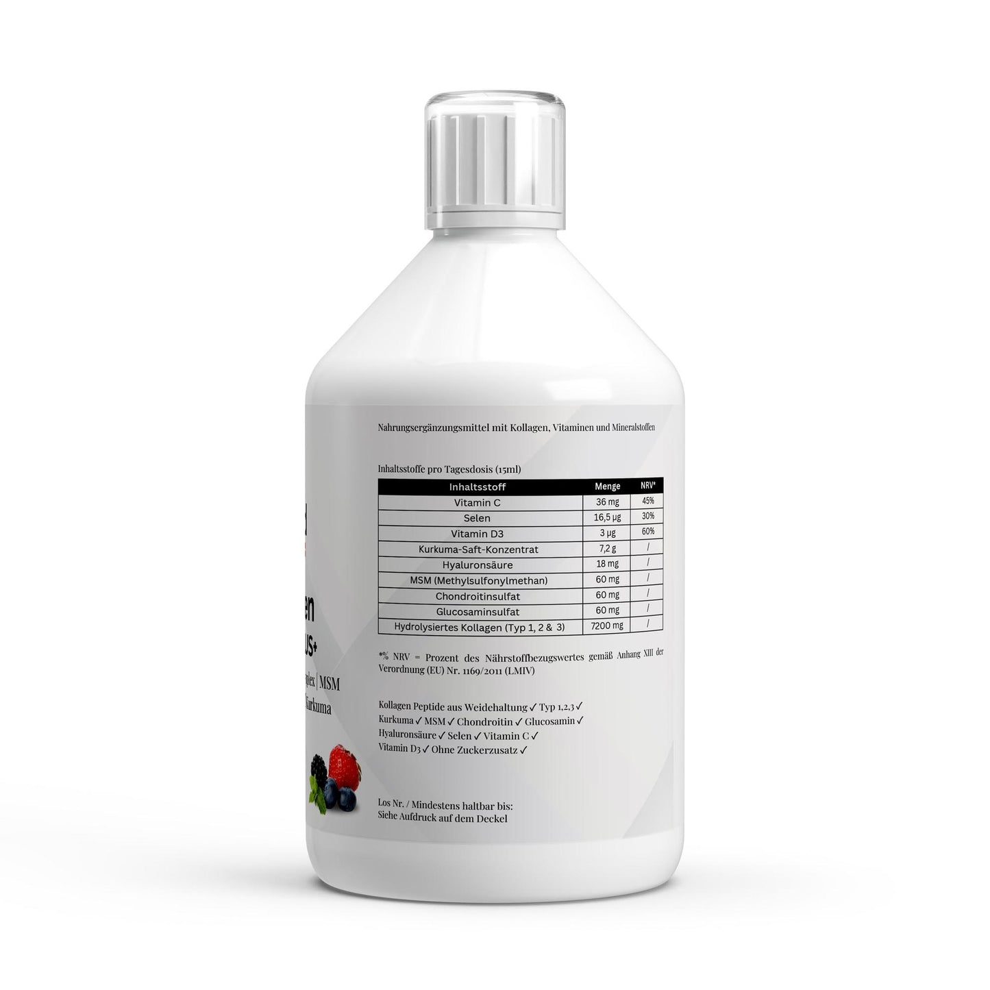 Kollagen Support PLUS+ Shots – Aktiv-Formel mit Kollagen, MSM, Kurkuma, Vitaminen