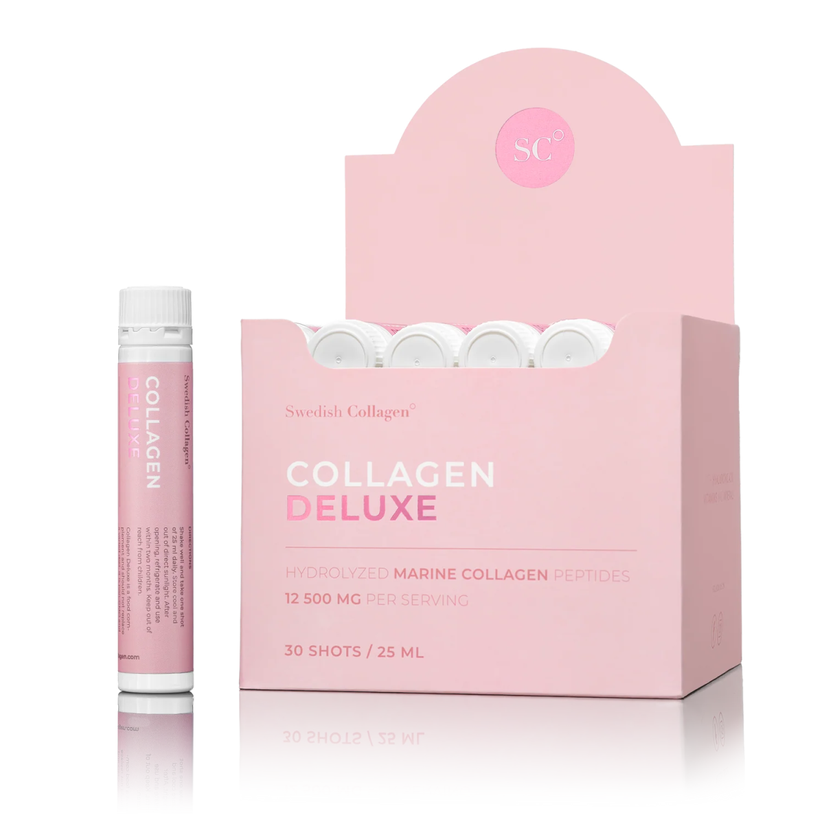 Collagen Deluxe Shots, Meereskollagen, Hyaluronsäure, Vitamin, Biotin, Aloe Vera - Lifood Swiss