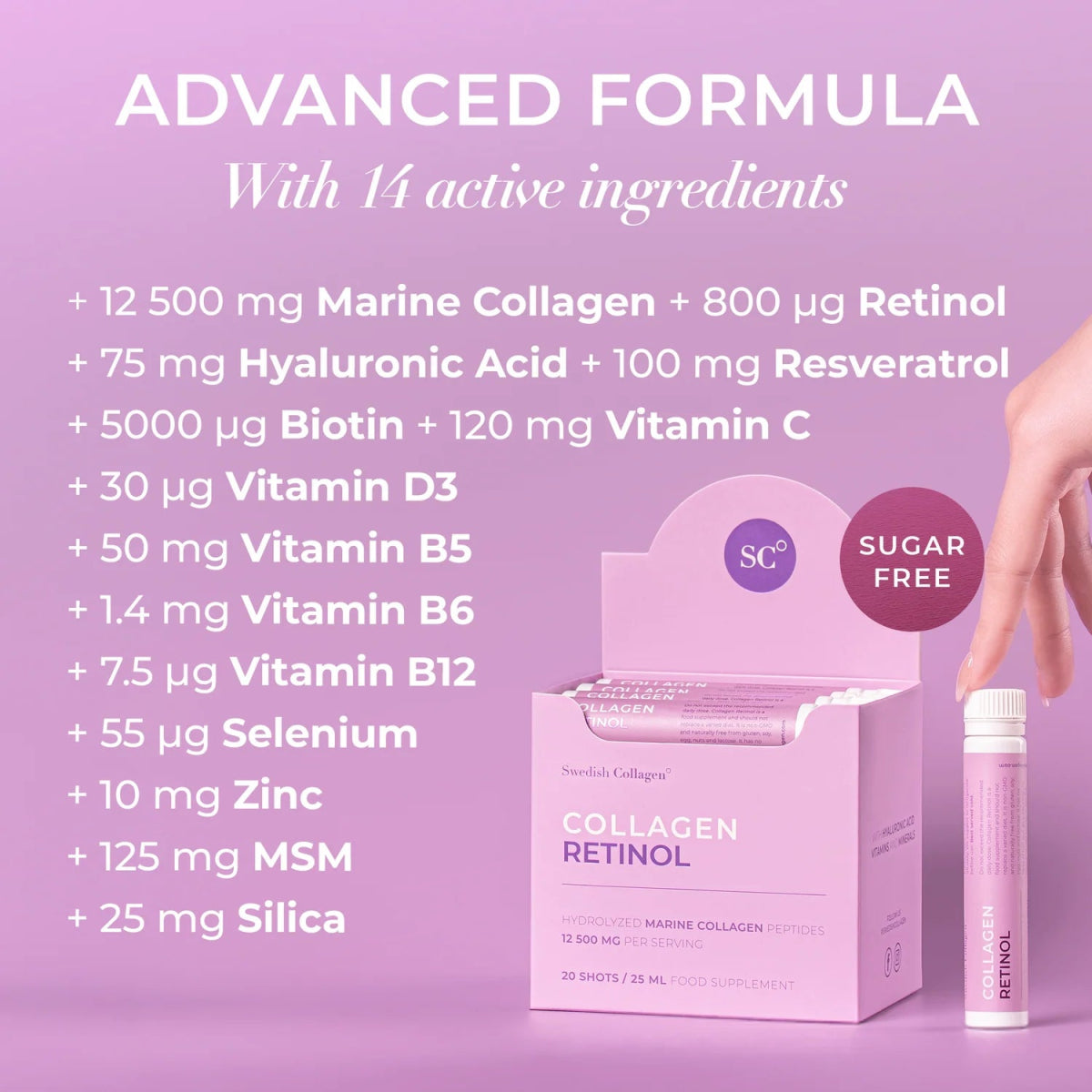 Kollagen Retinol, Zink, Biotin und mehr - Lifood Swiss