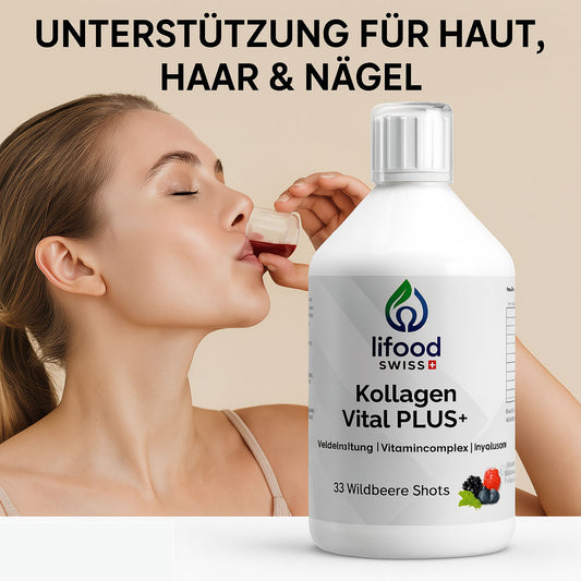 Kollagen Vital PLUS+ Shots - Kollagen, Hyaluronsäure, Silicium, Vitaminkomplex