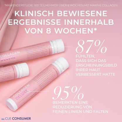 Collagen Deluxe Shots, Meereskollagen, Hyaluronsäure, Vitamin, Biotin, Aloe Vera - 30 Pack - Lifood Swiss