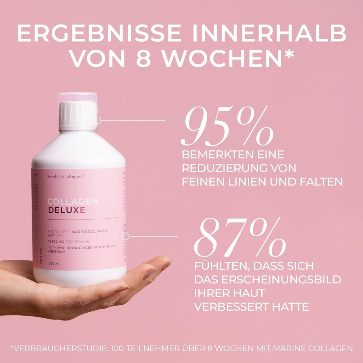 Meereskollagen, Hyaluronsäure, Vitamin, Biotin, Aloe Vera - 500ml - Lifood Swiss